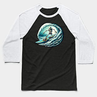 Skeleton Surfer - Radical Waves Adventure Baseball T-Shirt